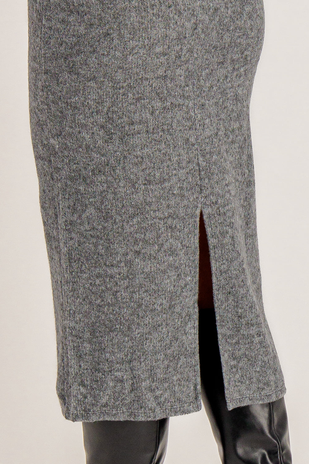 Blis Grey Melange Knit Skirt