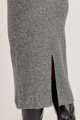 Blis Grey Melange Knit Skirt