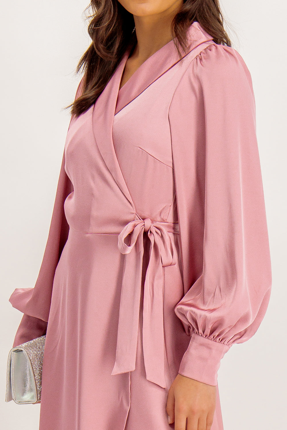 Enna Ravenna Pink Short Wrap Dress