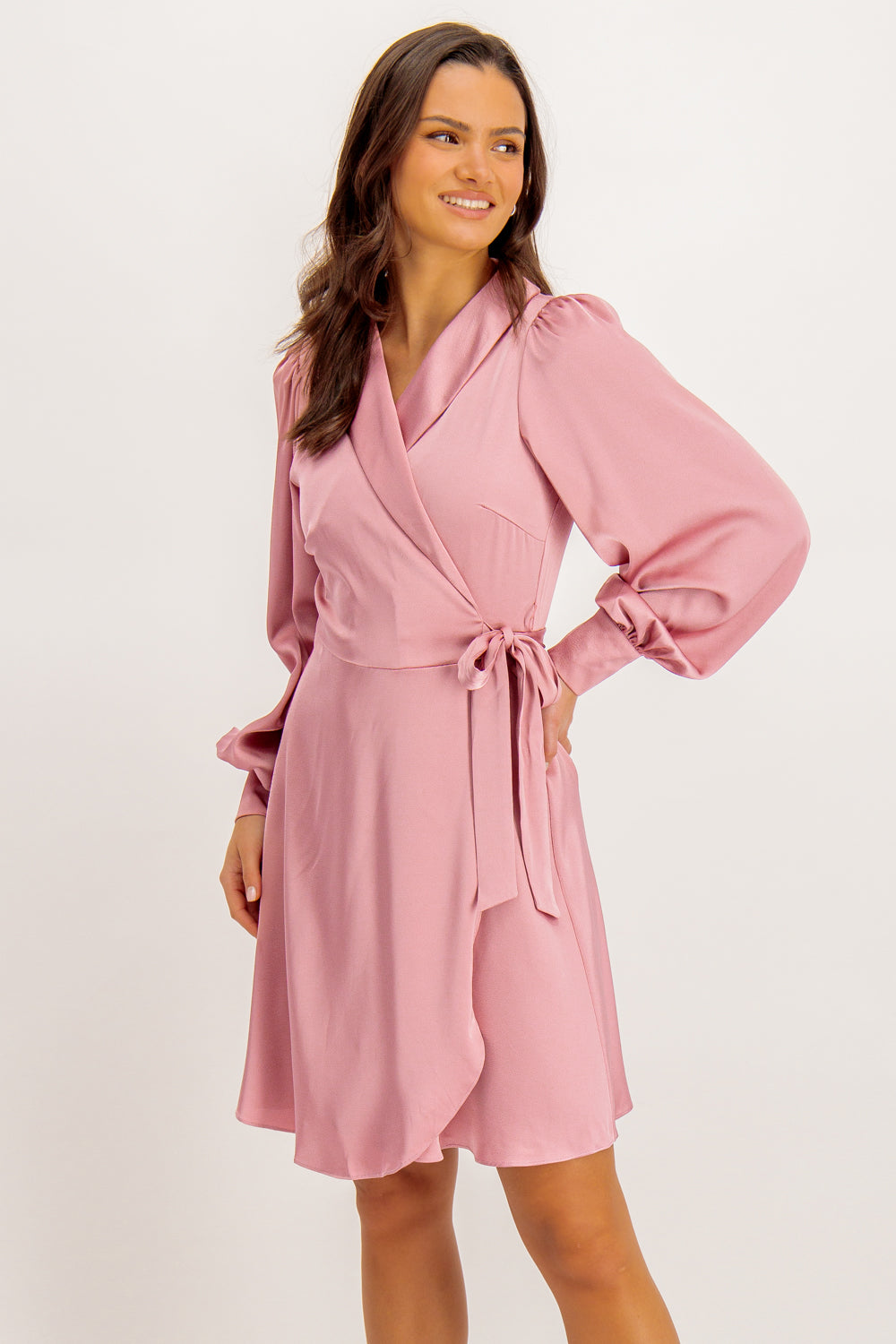 Enna Ravenna Pink Short Wrap Dress