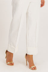 Lorna White High Waisted Suit Trousers