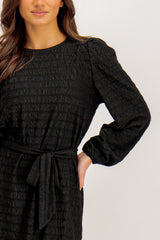 Lisa Black Textured Mini Dress