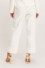 Lorna White High Waisted Suit Trousers