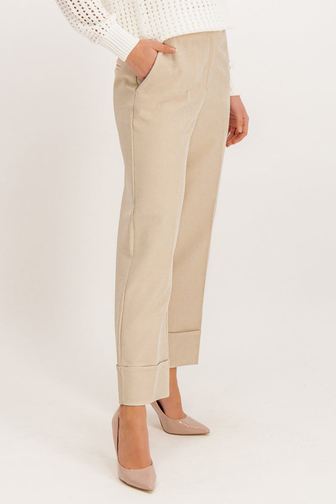 Lorna Taupe High Waisted Trousers