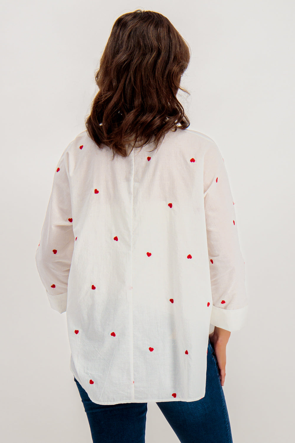 Lina Grace Embroidered Heart Shirt