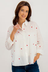Lina Grace Embroidered Heart Shirt