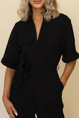 Geggo Black Utility Jumpsuit