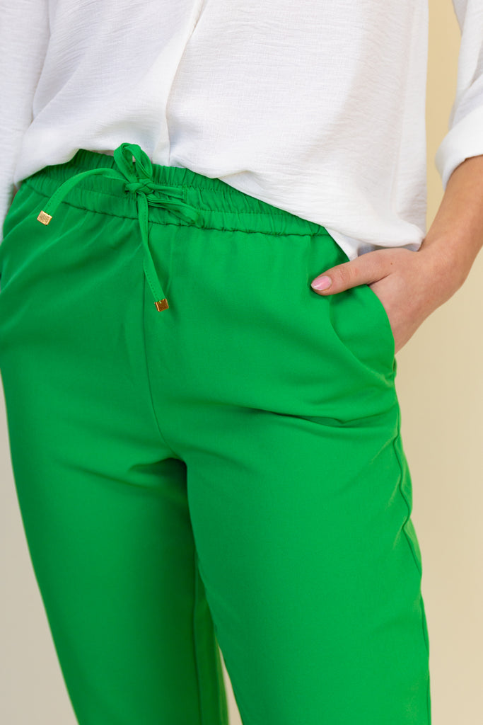 Maia Green Elasticated Trousers