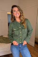 Aurora Green Suede Jacket
