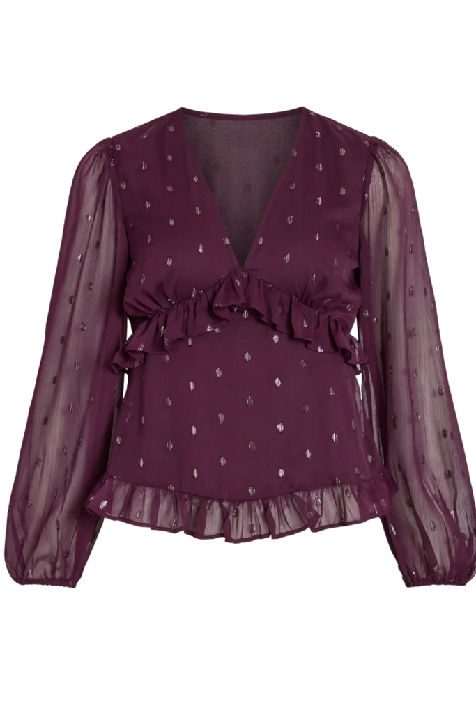 Tommi Purple Foil Top