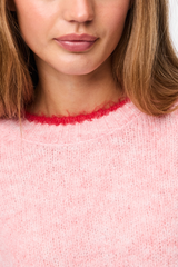 Ivy Contrast Pink & Red Knit