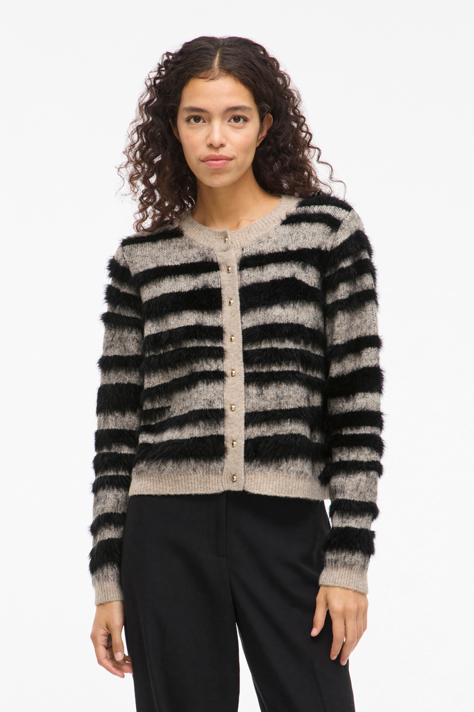 Alda Black & Beige Cardigan