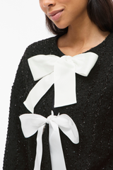 Otta Black Bow Cardigan