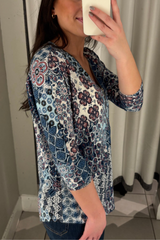 Chelsea Blue Patchwork Top