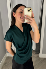 Ellette Detailed Green Top