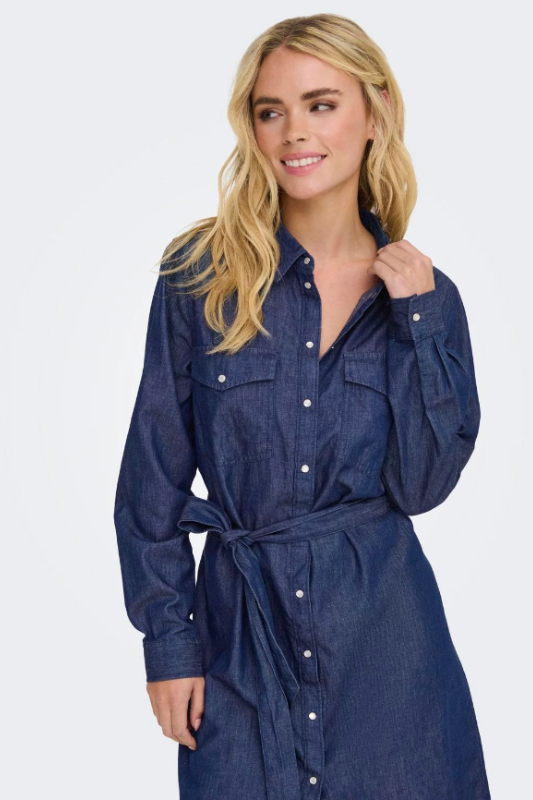 Kai Medium Blue Denim Shirt Dress