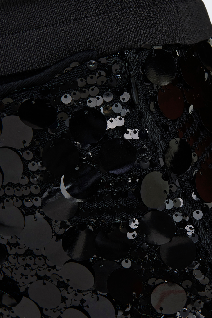 Jadel Black Sequins Short Skirt