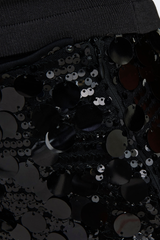 Jadel Black Sequins Short Skirt