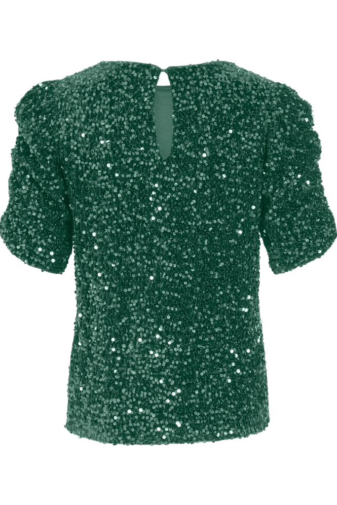 Believe Green Sequins Top
