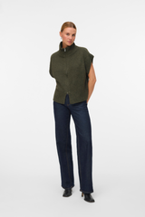 Bang Green Zipper Vest Knit