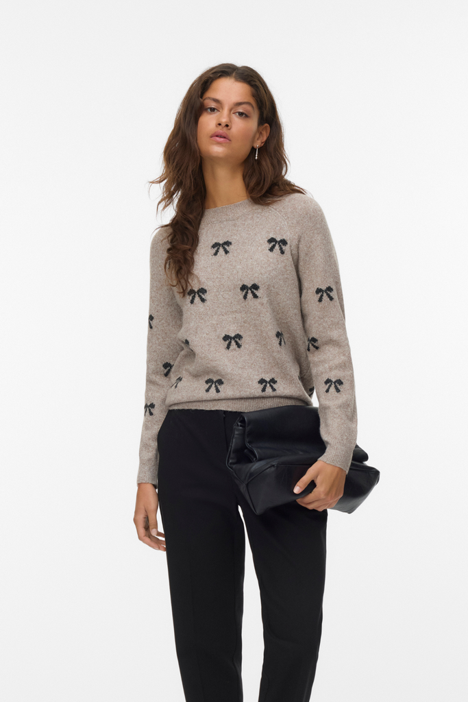 Doffy Black Bow Knit