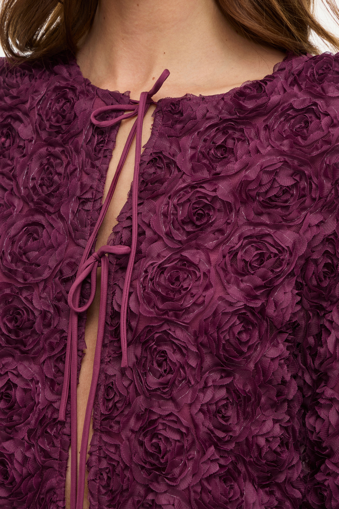 Floras Wine Cardigan