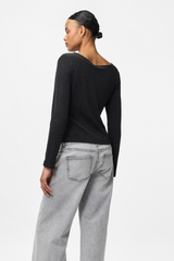 Jina Black Lurex Top