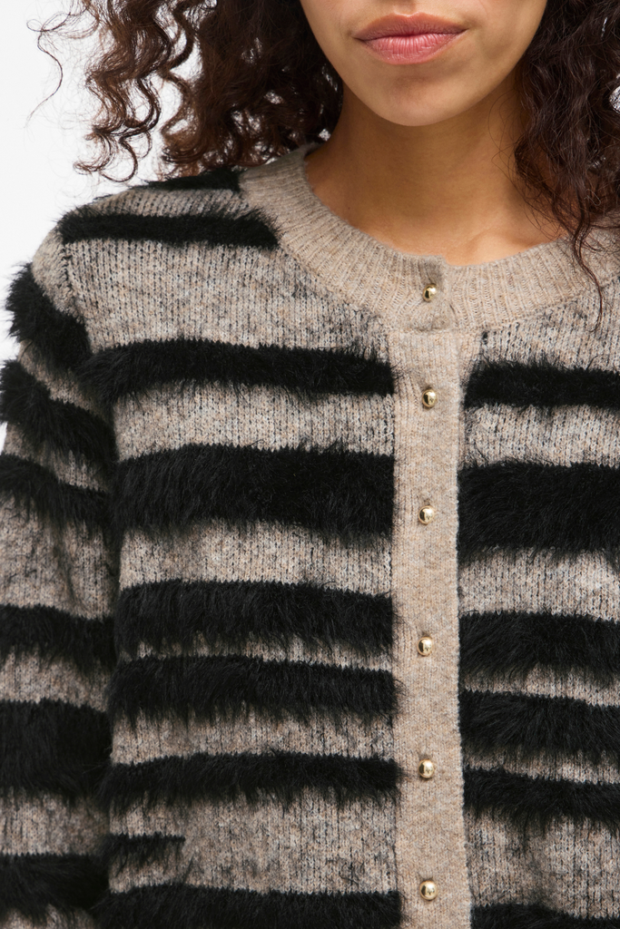 Alda Black & Beige Cardigan