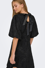 Dora Black Bow Tie Short Dress