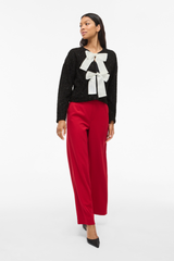 Otta Black Cardigan White Bow