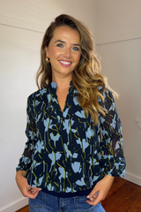 Whitney Navy & Blue Banded Top