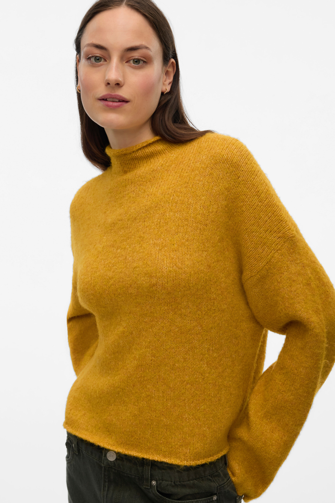 Mirla Gold High Neck Knit