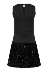 Believe Black Mini Sequins Dress