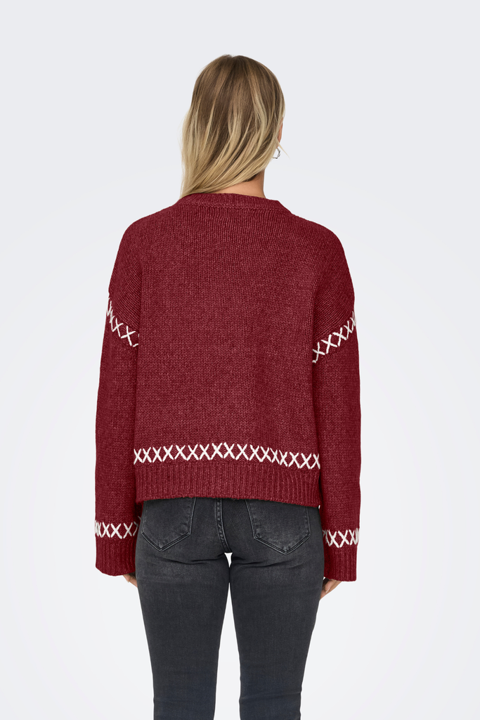 Amanda Wine Detailed Knit