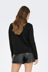 Xmas Shine Black Candy Heart Knit