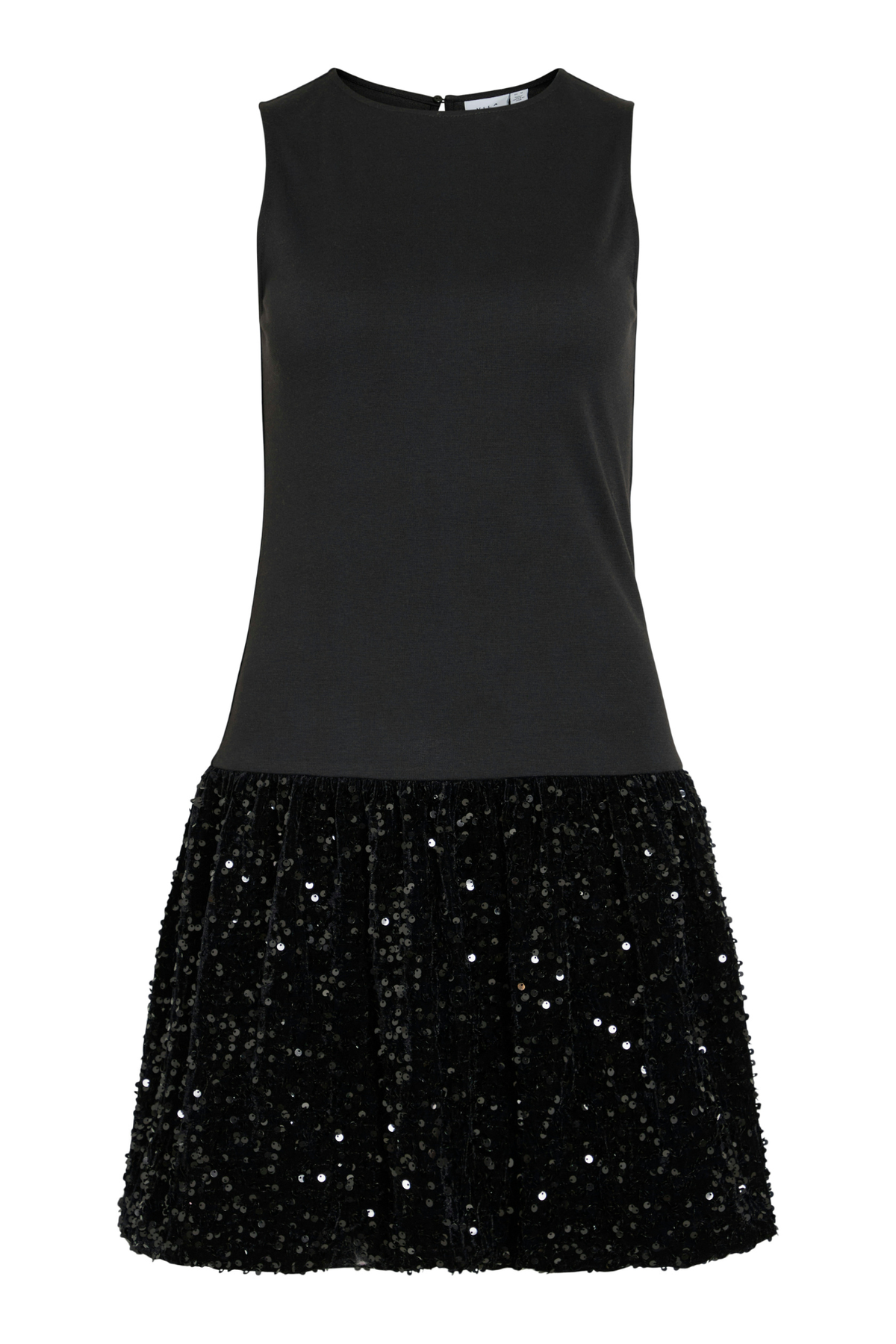 Believe Black Mini Sequins Dress