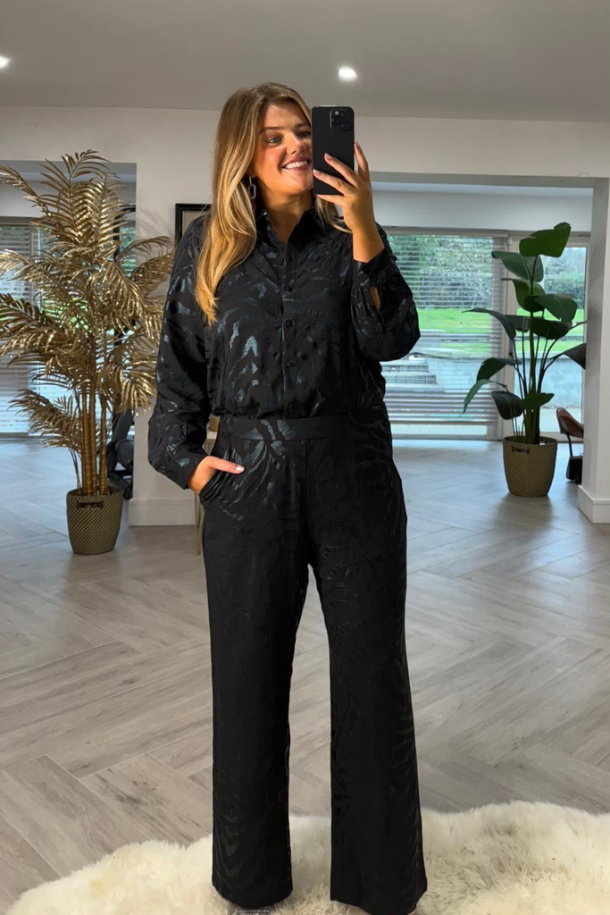 Carla Black Zebra Foil Pant