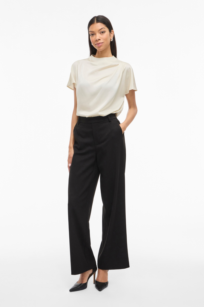 Elmina Cream Funnel Neck Top