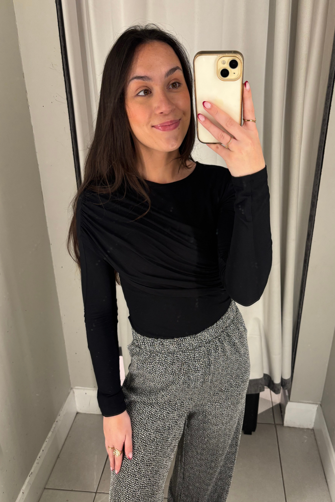 Sempa Black Crew Neck Top