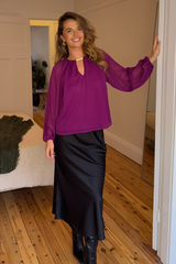Frankie Purple Chiffon Top
