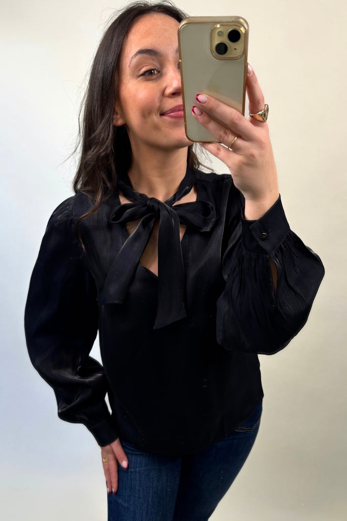 Essa Black Lurex Top