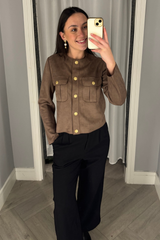 Aurora Brown Suede Jacket