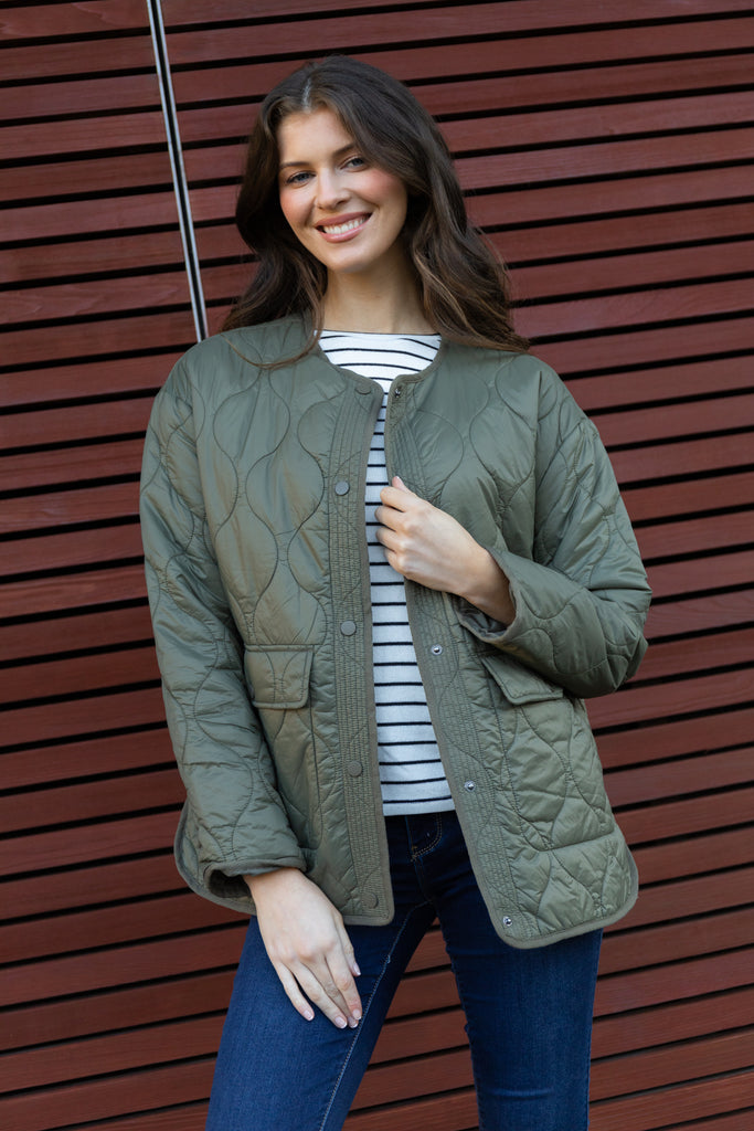 Noelle Green Quilted Jacket