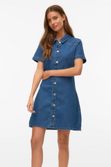 Amanda Medium Blue Denim Dress