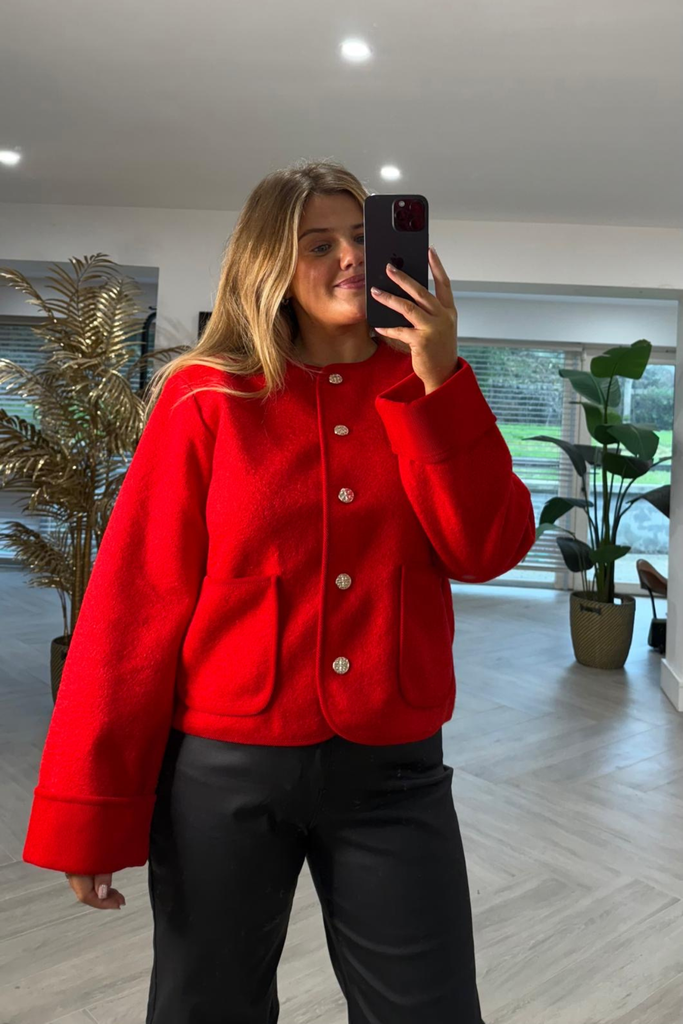 Nannie Red Short Jacket