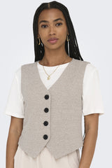 Jayla Beige Knit Vest