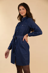 Kai Medium Blue Denim Shirt Dress