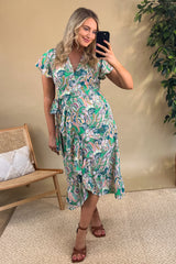 Isabella Green Paisley Print Dress