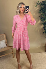 Soroya Pink Ditzy Floral Mini Dress