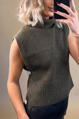 Lyla Olive Green Knit Vest